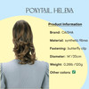CAISHA 14 Wavy Clip On Ponytail With Butterfly Clip Hairpiece Heatresistant Synthetic Fibres Brown Mix H128