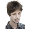 Lydell Mens Wig Natural BlackBrown Short Straight Hair Synthetic Full Wigs Light Chestnut Brown