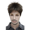 Lydell Mens Wig Natural BlackBrown Short Straight Hair Synthetic Full Wigs Light Chestnut Brown