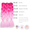 Ombre Braiding Hair PinkLight Pink3pcs Jumbo Braiding Hair Extension For Box Braids Twist 24 Inch Hot Water Seal Real So
