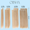 CAISHA XXL 24 8 Pieces Set Clip In Extensions Hair Extension Hairpiece Straight Light Blond CES8