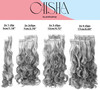 CAISHA XXL 18 8 Pieces Set Clip In Extensions Hair Extension Hairpiece Voluminous Wavy Gray Mix CES171