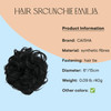 CAISHA Big Hairpiece Scrunchy Updo Bridal Hairstyle curly Messy Bun Black G1E