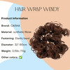 CAISHA Hairpiece Hair Wrap Heatresistant Synthetic Fibres Curly Messy Updo Copper Red HW20