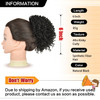 PEACOCO Drawstring Ponytail Afro Kinky Curly Ponytail for Black Women 6 Inch Afro Puff Ponytail Extensions Jerry Curls S