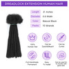 8Inch Loc Extensions Human Hair 06CM 100 Real Dreadlock Extensions Human Hair Full Head Handmade Permanent Dreadlocks Ex