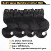 4Bundles Brazilian Body Wave Virgin Hair Extension Human Hair Bundles 8Short Virgin Brazilian Hair Weaves 50GPcs Human H