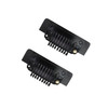 Full Shine Black Stickable Clips for Fish Wire Hair Extensions with 2 Invisible Fishing Line Elastic Wire 20cm and 25cm