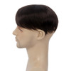 HBwig Men Short Toppers Hairpiece Brown Clips in Hair Extensions for Covering White Loss Hair Toupee