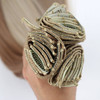 Black Hair Extensions 2460cm 130g 7pcsset Women Long Straight Synthetic Hair Full Head Clip in Hair Extensions Pieces 1