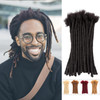 Teresa 10 Inch 08cm Width Loc Extension Human Hair Natural Black 70 Strands Full Handmade Permanent Locs Extensions Can