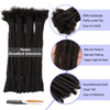 Teresa 10 Inch 08cm Width Loc Extension Human Hair Natural Black 70 Strands Full Handmade Permanent Locs Extensions Can