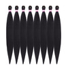 Pre Stretched Braiding Hair 8 Packs 36 Inch Natural Black Color Long Professional Hair for Braiding Twist Braids Itch Fr