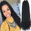 20 Inch 144 Rootspack Crochet Braids Box Braids Crochet Hair For Women Black Crochet Braid Hair Curly Ends Box Braids Cr