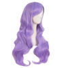 MapofBeauty 28 Inch70cm Charming Women Side Bangs Long Curly Full Hair Synthetic Wig Light Purple