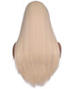 morvally Womens 26 inches Long Straight Blonde Synthetic Resistant Hair Wigs with Bangs Natural Looking Wig for Women Ha