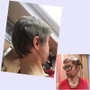 Aimole Mens Wigs Short Straight Hair Brown mix Sliver Natural Synthetic Full Wig