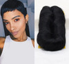 Black Human Hair 27 Piece Quick Weave Bump Hair with Free ClosureShort Hair Pieces For Black Women 1B