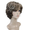 Wiginway Short Layered Shaggy Wavy Wigs Full Synthetic Bob Capless Wigs for White Women Brown Highlights