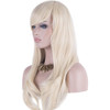 DAOTS 28 Wig Long Heat Resistant Big Wavy Hair Women Cosplay Wig Light Blonde