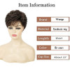 Wiwige Short Brown Pixie Wig Synthetic Layered Cosplay Hair Full Wigs for White Women Brown mixed Blonde