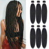zepin Pre Stretched Braiding Hair2 Inch 6 Packs Professional Soft Yaki braiding Hair For Braids Hot Water Setting Synthe