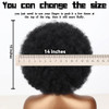 Xinran Short 70s Afro Wigs for Black Women Large Synthetic Black Short Afro Wig 70s 8 Inches 60s Afro Wig for Women Boun