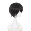 Xingwang Queen Anime Short Black Layered Cosplay Wig Party Wigs for Men Boys