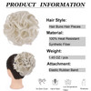 Elaine Hair Buns Hair Piece Messy Tousled Wavy Curly Scrunchies Wrap Ponytail Extensions With Elastic Rubber Band Synthe