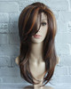 wigbuy Long Layered Shoulder Length Brown with Camel color Highlight wig Synthetic Hair Fiber Highlight Multicolor Wigs