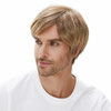 STfantasy Men Short Ombre Brown Mens Wigs Straight Layered Wavy Mens Wig for MaleHalloween Cosplay Anime Party 12inch