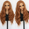 Maycaur Long Wavy Synthetic Lace Front Wig for Women 22 Inch Glueless Wigs Copper Brown Brunette Heat Resistant Soft Fib