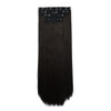 REECHO 18 Straight Long 4 PCS Set Thick Clip in on Hair Extensions Black Brown