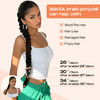SEIKEA 2PCS Long Braid Ponytail Extension with Hair Tie Long Straight Wrap Around Hair Extensions Ponytail Natural Soft