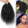 Short Afro Kinky Curly Ponytail Hair Piece for African American Ponytail Extension Synthetic Afro Kinky Curly Ponytail f