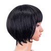 SWACC 10 Inch Short Straight Bob Wig with Bangs Synthetic Colorful Cosplay Daily Party Flapper Wig for Women with Wig Ca