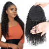 Kinky Curly Human Hair Ponytail with Wrap Drawstring 3C Brazilian Hair Natural Color Afro Kinky Curly Hair Piece Pony Wi