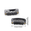 Honbay 50PCS 6Teeth UShape Snap Clips for Hair Extensions 33cm13inch Black