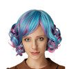 KiyaCos Cosplay Wig Short Curly Colorful Rainbow Cosplay Halloween Party Princess Costume Hair for Women