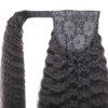 Wrap Around Long Kinky Straight Ponytail Hair Natural Black Hair Extensions Clip in Ponytail Real Remy Human Hair Extens
