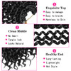 Ubeleco Passion Twist Hair18 Inch Water Wave Crochet Hair 6 Packs Black Passion Twists Crochet Hair for Women Long Bohem