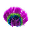 Easyinsmile Rainbow Mohawk Wig Hallowmas Masquerade Punk Mohican Hairstyle Cockscomb Hair Cosplay Wig purple