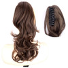 DIGUAN 13 Inches Ombre Claw Clip In Wavy Loose curly Synthetic Wrap Around Ponytail Extensions Short Pony Tail Clip In E