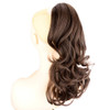 DIGUAN 13 Inches Ombre Claw Clip In Wavy Loose curly Synthetic Wrap Around Ponytail Extensions Short Pony Tail Clip In E