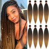 Ombre Prestretched Braiding Hair Top Silky Braid Hair Extensions Itch Free Crochet Twist Hair Braids Yaki Texture Origin
