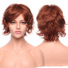 Snoilite Short Auburn Wispy Loose Curls Pixie Wig Heat Resistant Sysnthetic Hair Full Wig For Women Lady Natural Cosplay
