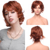 Snoilite Short Auburn Wispy Loose Curls Pixie Wig Heat Resistant Sysnthetic Hair Full Wig For Women Lady Natural Cosplay
