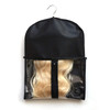 BTWTRY Hair Extension Storage Bag Nonwoven Carrier Hair Extension Hanger Strong Holder Dustproof Portable Suit with Tran