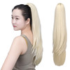 SYXLCYGG Blonde Ponytail Yaki Straight Claw Clip Ponytails 22 55 OZ Synthetic Fake Hair Pieces Women Like Real Hair Fluf