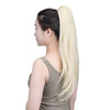 SYXLCYGG Blonde Ponytail Yaki Straight Claw Clip Ponytails 22 55 OZ Synthetic Fake Hair Pieces Women Like Real Hair Fluf